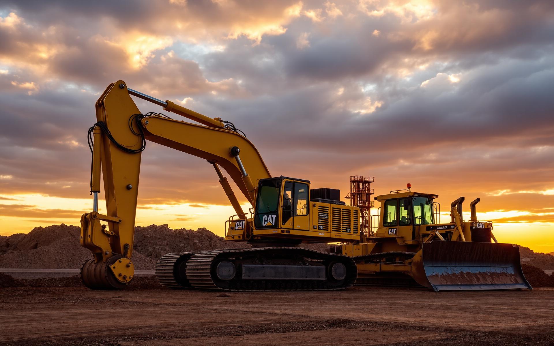 Machinerie lourde sur chantier